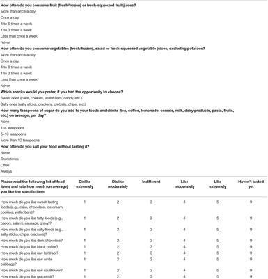 Taste and <mark class="highlighted">Food Preferences</mark> of the Hungarian Roma Population